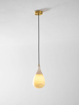 Alabaster Raindrop Pendant Light