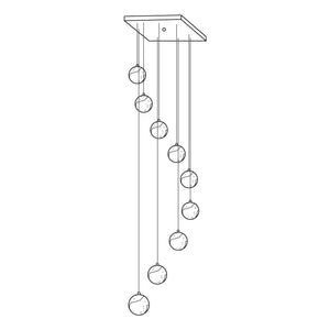 Alabaster Balls Cluster Chandelier