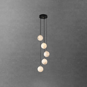 Alabaster Balls Cluster Chandelier