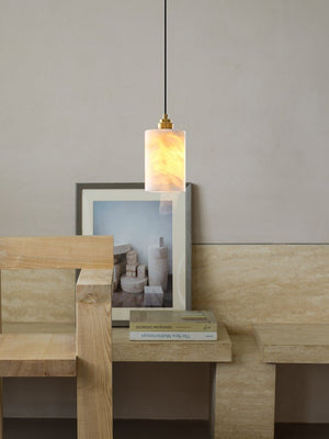 Alabaster Cylinder Cluster Chandelier