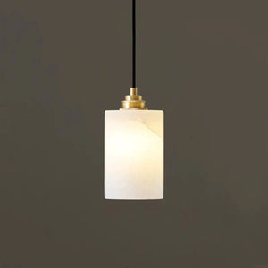 Alabaster Cylinder Cluster Chandelier