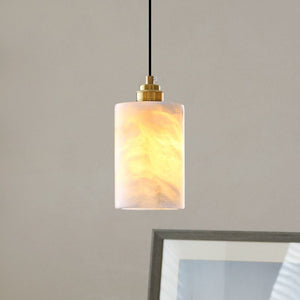 Alabaster Cylinder Cluster Chandelier