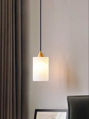 Alabaster Cylinder Cluster Chandelier