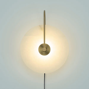Alabaster LED Plug-In Wall Lamp