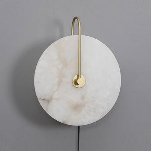 Alabaster LED Plug-In Wall Lamp