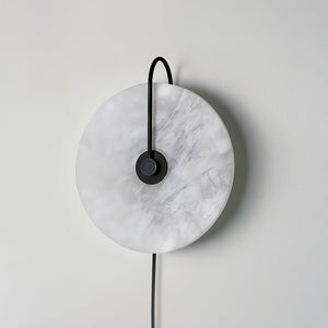 Alabaster LED Plug-In Wall Lamp