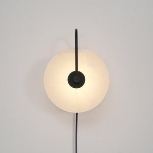 Alabaster LED Plug-In Wall Lamp