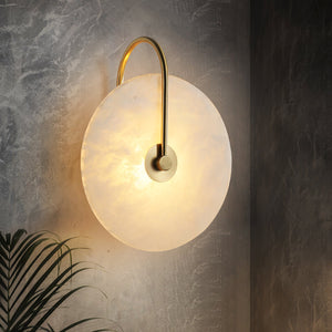 Alabaster LED Plug-In Wall Lamp