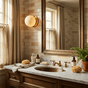 Alabaster Mini Orb Wall Lamp