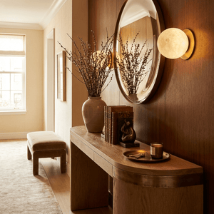 Alabaster Mini Orb Wall Lamp