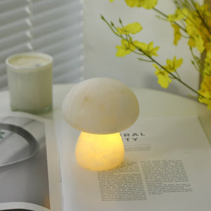Alabaster Mushroom Table Lamp
