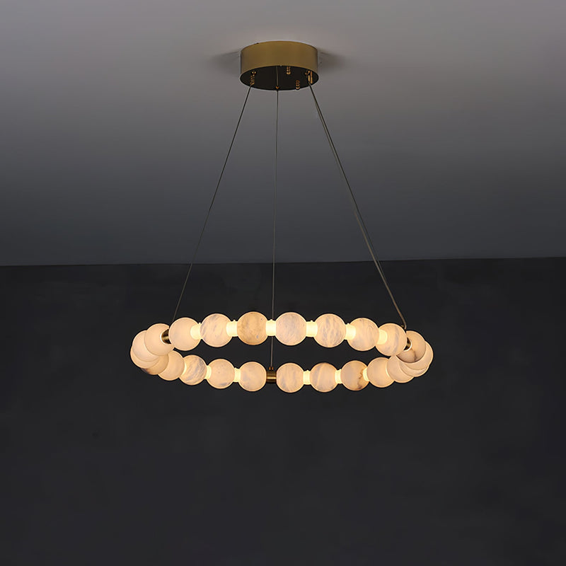 Alabaster Orb Ring Chandelier – detail 26