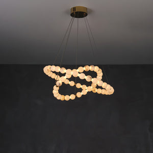 Alabaster Orb Ring Chandelier