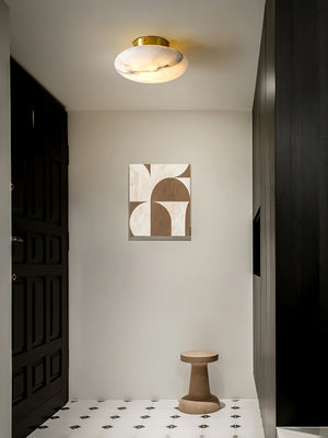 Alabaster Oval Ceiling Lamp