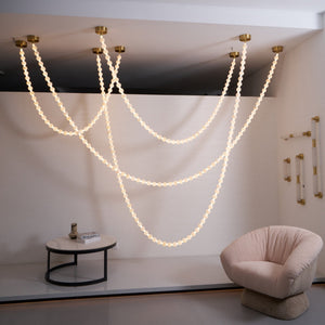 Alabaster Pearl Necklace Chandelier