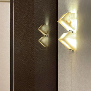 Alabaster Staircase Plug-in Wall Lamp