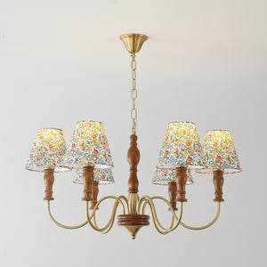 Alyssa Flower Fabric Chandelier