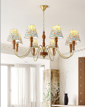 Alyssa Flower Fabric Chandelier