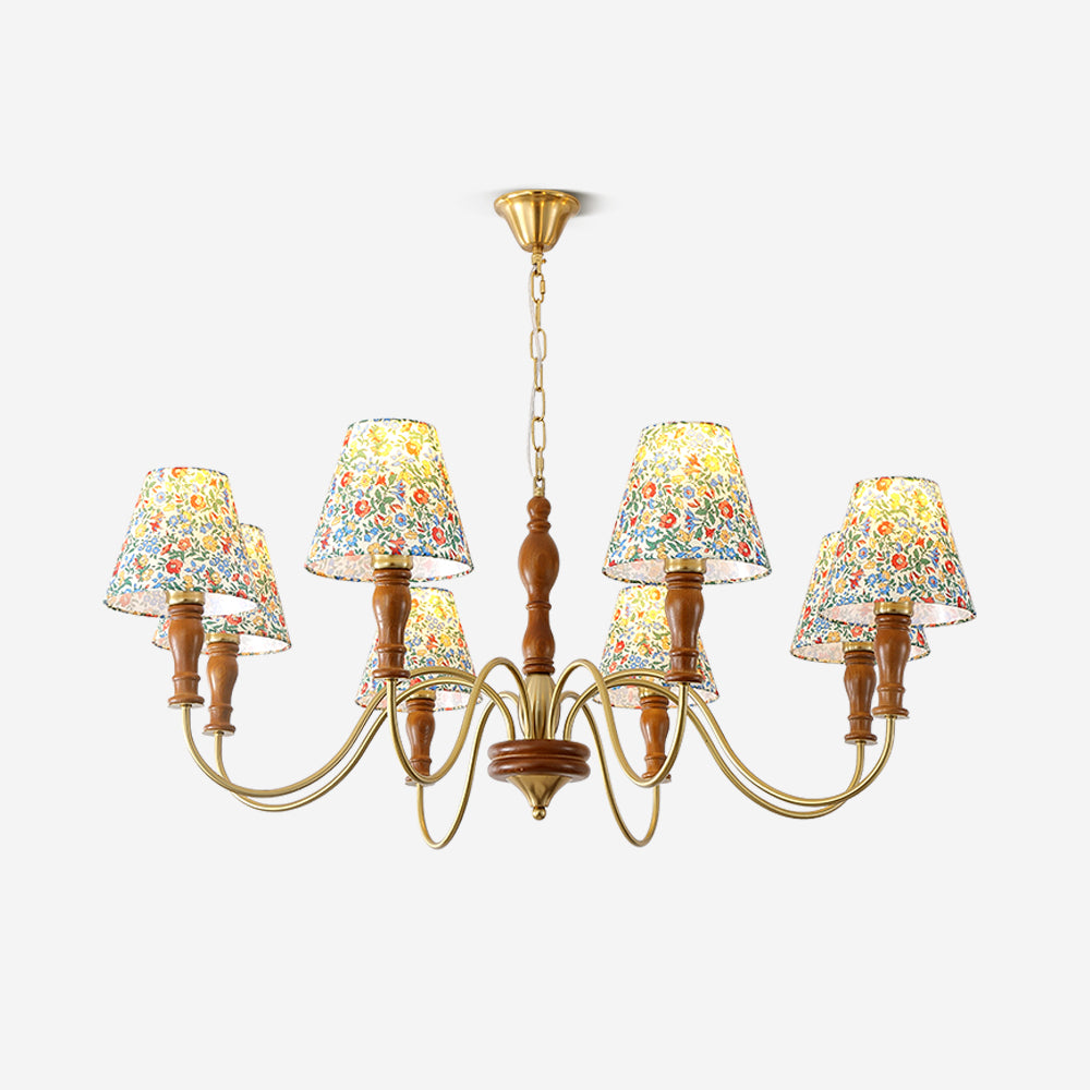 Alyssa Flower Fabric Chandelier