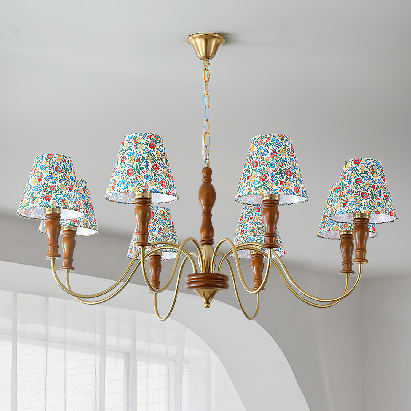 Alyssa Flower Fabric Chandelier