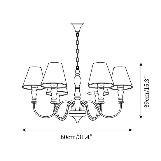 Alyssa Flower Fabric Chandelier