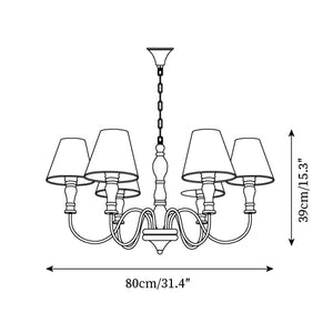 Alyssa Flower Fabric Chandelier