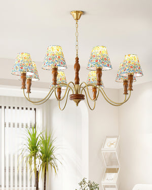 Alyssa Flower Fabric Chandelier