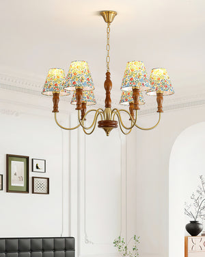 Alyssa Flower Fabric Chandelier