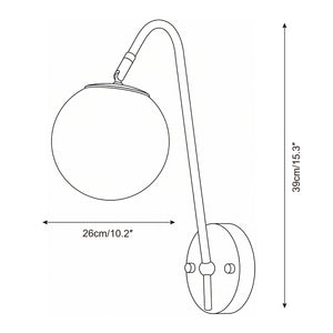 Amber Globe Arc Sconce