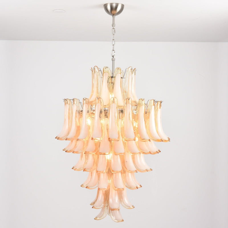 Amber Cloud Glass Petals Chandelier – detail 14