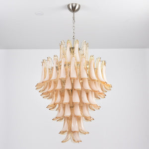 Amber Cloud Murano Glass Petals Chandelier
