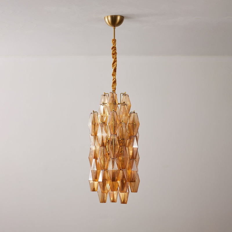 Amber Prism Long Chandelier – detail 11