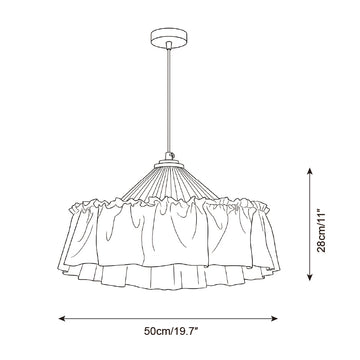 Amelisse Hanglamp — Dimensioentekeningen 2
