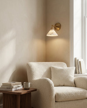 Anthemion Alabaster Wall Sconce