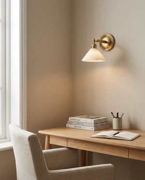 Anthemion Alabaster Wall Sconce