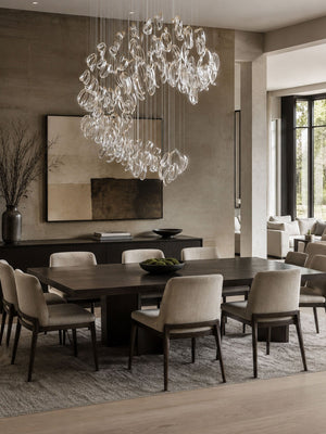 Aqua Ripple Glass Art Customize Chandelier