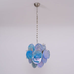 Aqua Blue Glass Chandelier