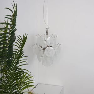 Aqua White Glass Chandelier