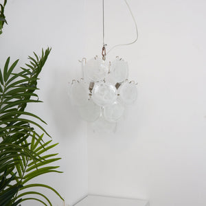 Aqua White Glass Chandelier