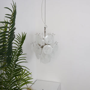 Aqua White Glass Chandelier