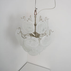 Aqua White Glass Chandelier