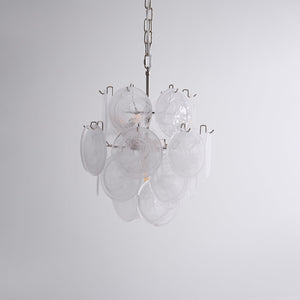 Aqua White Glass Chandelier
