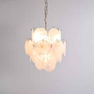 Aqua White Glass Chandelier