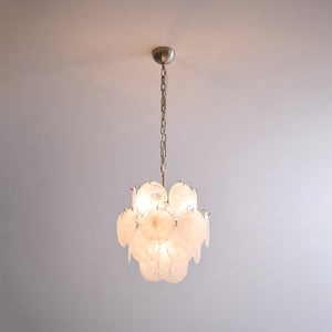 Aqua White Glass Chandelier