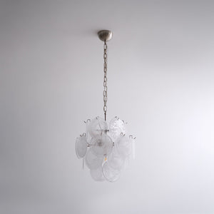 Aqua White Glass Chandelier