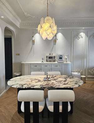 Aqua White Glass Chandelier