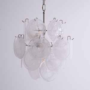 Aqua White Glass Chandelier