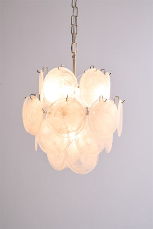 Aqua White Glass Chandelier