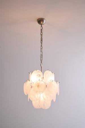 Aqua White Glass Chandelier