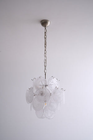 Aqua White Glass Chandelier